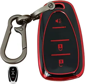 for Chevy Key Fob Shell Remote Key Fit for Chevrolet Bolt EV EUV Trailblazer Traverse Trax Blazer Equinox Cruze Sonic Volt Smart Key (3 Buttons)