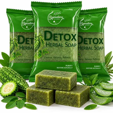 3-Pack Herbal Facial asosi Soap Bars with Tea Tree, Moringa & Aloe Vera Botanical Extracts - Deep Cleaning, Oil Control, Pimple Removal Acne Treatments for Fresh, Balanced Skin