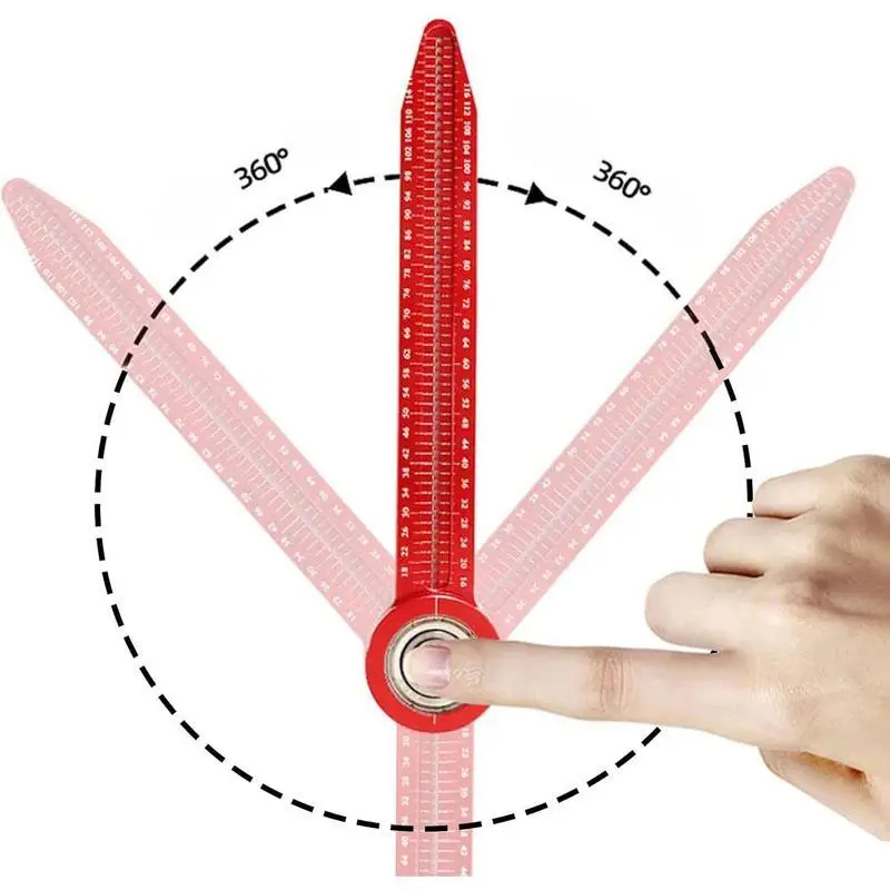 Adjustable Aluminum Alloy Woodworking Marking Gauge - 360° Rotating Measuring Ruler, Easy to Draw Compass Scriber, Carpentry Tools for Wood/Metal/Leather, Precision Office Measuring Supplies, Adjustable Marking Gauge