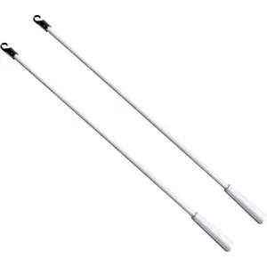 2Pcs Blinds Wand 12Inch Long White Vertical Window Blind Tilt Wand Fiberglass Blind Wand Replacement Parts with Hook and Handle for Windows Curtain Door