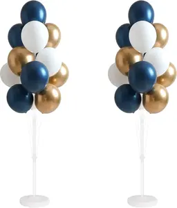 Balloon Column Kit for Floor- Set of 2,Balloon Columns with Stand, Base and Pole,Balloon Tower Backdrop Decoration for Wedding, Baby Shower, Birthday Party, or Bachelorette Parties Plastic Tape Thick Transparent