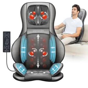 COMFIER Massager Chair with Heat, Shiatsu Neck Back Massager Portable with Compression & Rolling,Massage Chair Pad for Neck & Back for Muscle Tension Relief, Father Day Gift