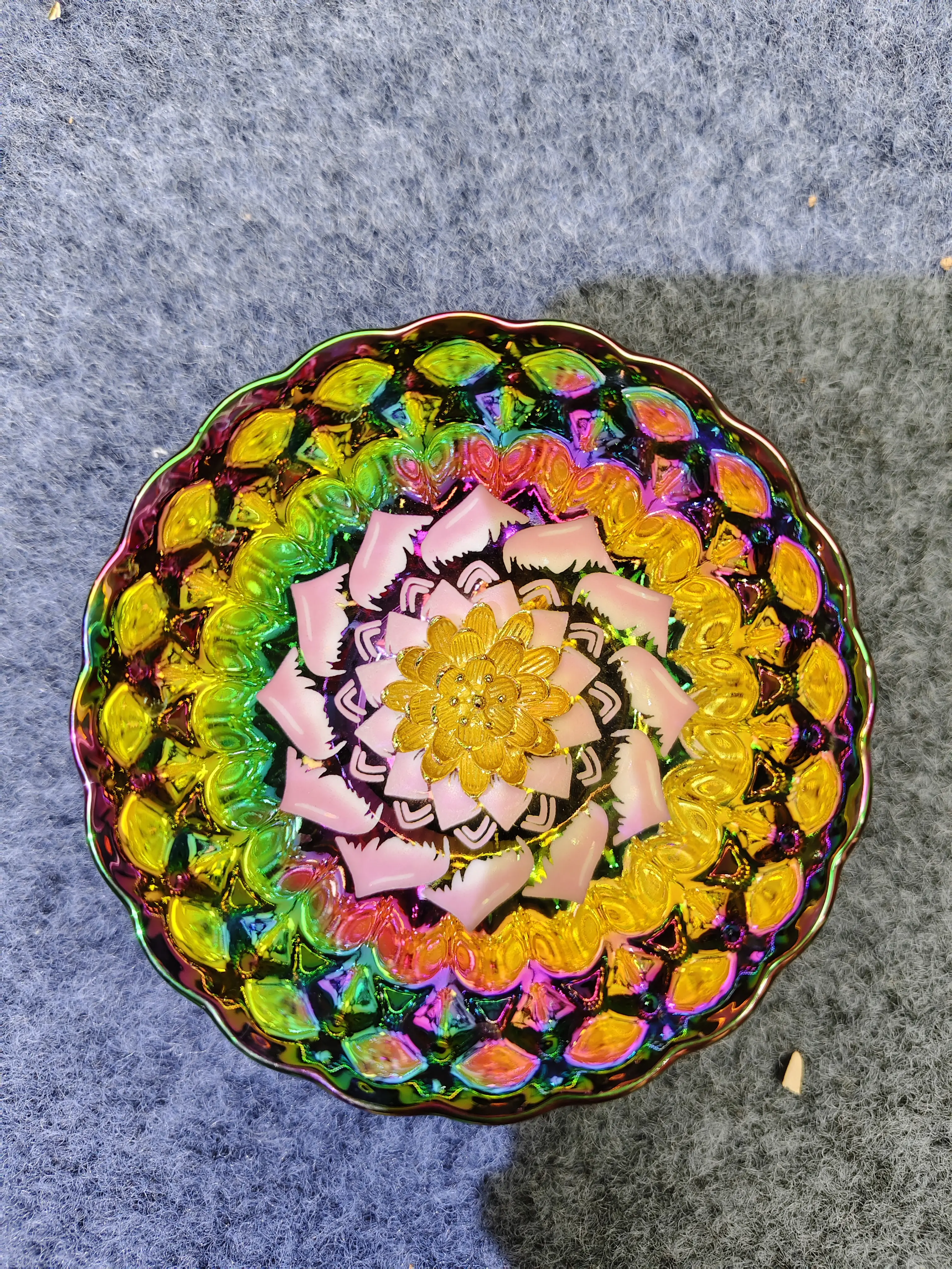 Rainbow Sunflower “Yao Bian Tian Mu” Tea Cup — Single High‑End Master‑Handcrafted Men’s Large‑Capacity Teacup for Personal Use