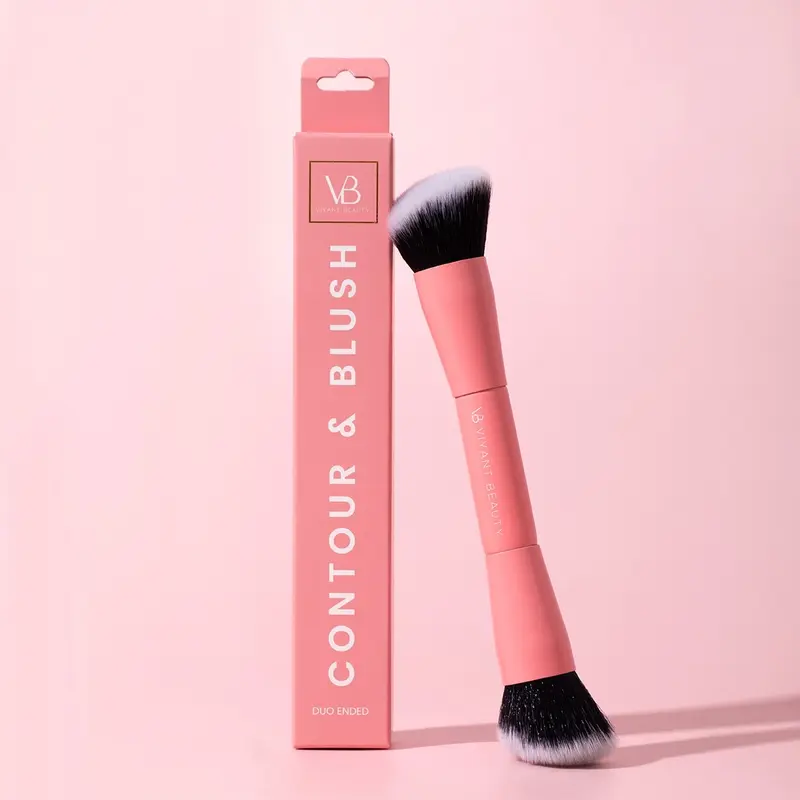 Contour + Blush Duo Brush for Precise Application