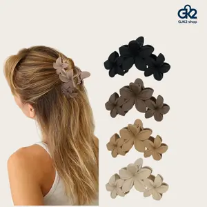 4Pcs New Arrival Floral Hair Claw Clip - Cute Flower Shark Clip for Women alligator