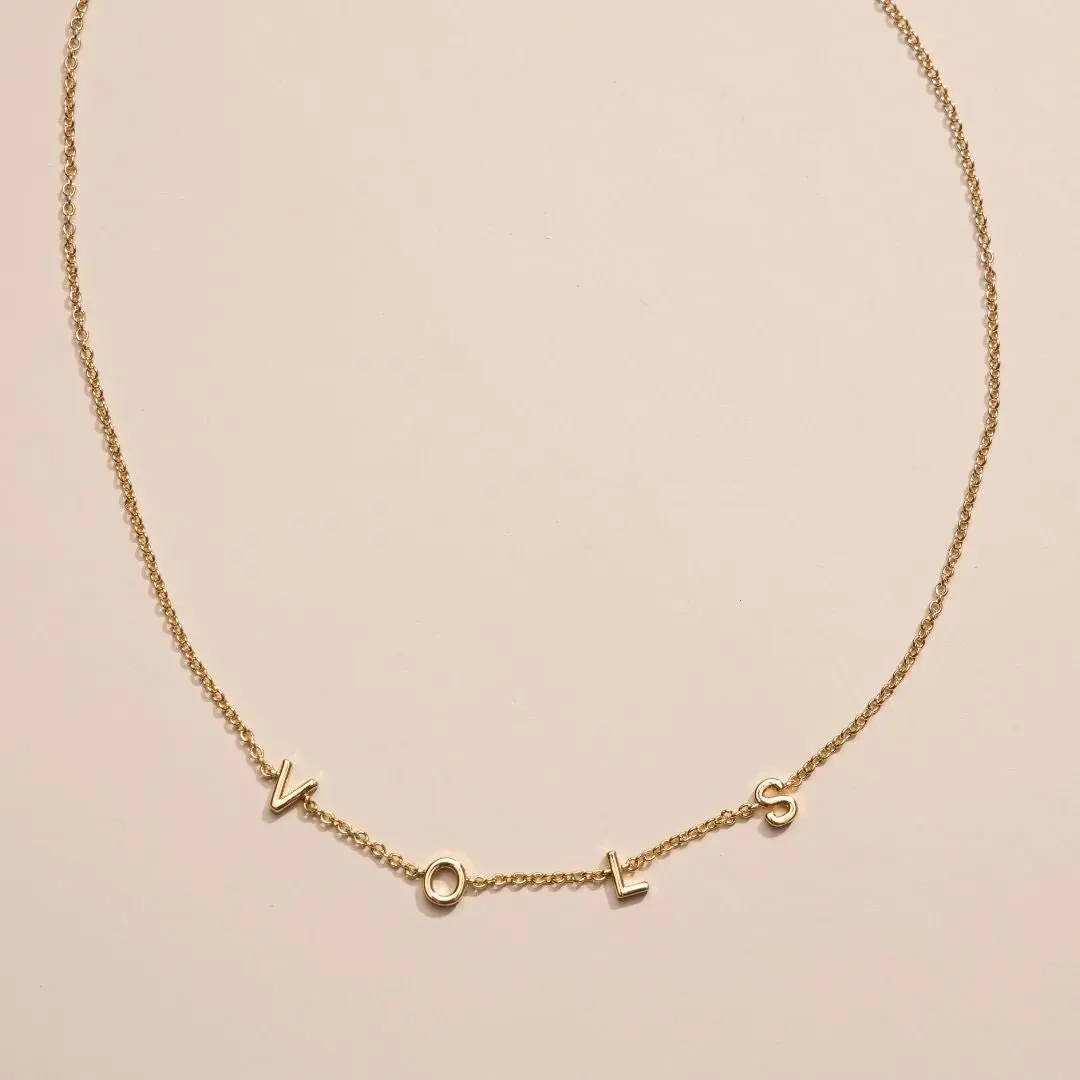 University of Tennessee VOLS Initial Necklace