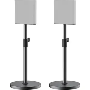 Heavy-Duty Floor Speaker Stands Pair for Sony Bravia Theatre Quad HT-A9M2 Speaker Stands - Height Adjustable Surround Sound Speaker Stand for Sony HT-A9M2 Stands with Cable Management (Stand Only)