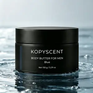 Men's Body Butter 150g by KOPYSCENT – Fast Absorbing, Non-Greasy – Soothes Dry, Rough Skin with Blue Scent – Daily Grooming Essentials