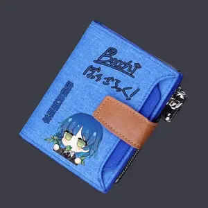 Lonely Rock Yamada Ryo Bocchi-chan Q Version Peripheral Cartoon Folding Wallet Multi-Card Slot Coin Purse Card Holder