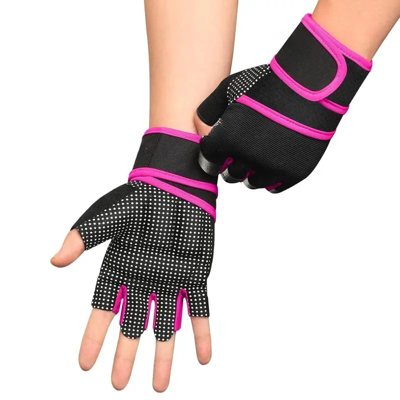 Workout Gloves with Wrist Wrap Support, Weight Lifting Gloves with Full Palm Protection & Extra Grip for Men Women Gym Exercise, Cross , Weightlifting, Pull ups