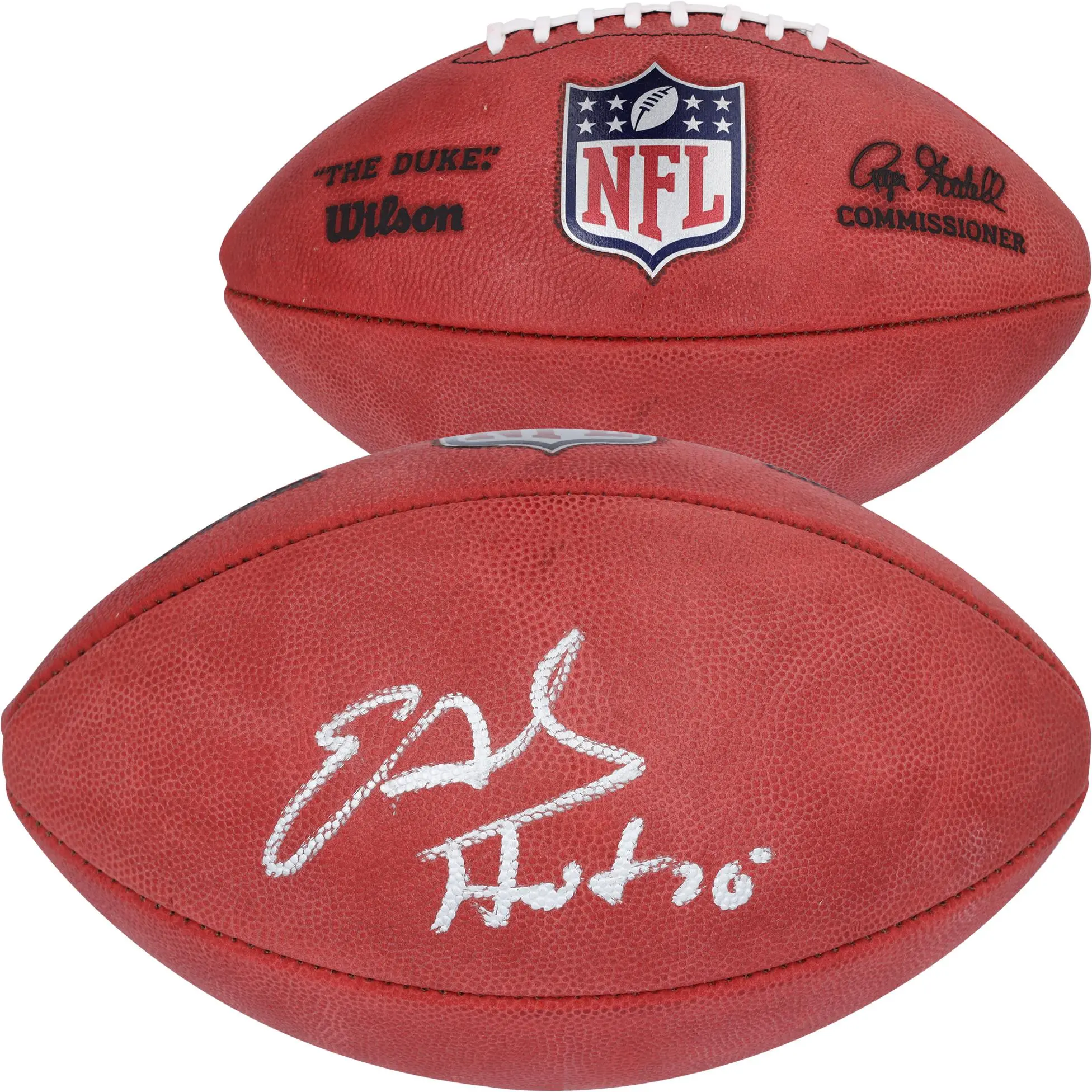 Edgerrin James Indianapolis Colts Autographed Duke Full Color Football with "HOF 20" Inscription - Fanatics Authentic Certified