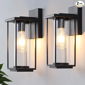 Outdoor Lights for House, Large Porch Wall Lights Outdoor, Black Wall Sconce Lamp, Exterior Front Wall Lights, Waterproof Anti Rust Outside Coach Lights for House, Patio, Garage