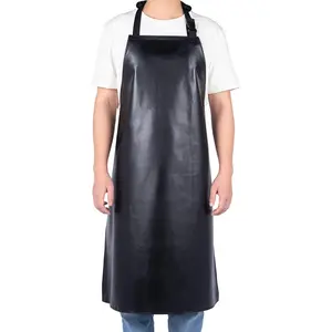 Heavy duty vinyl waterproof apron (adult universal) - ultra lightweight, chemical resistant industrial work apron