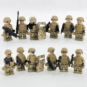 Swat Team Building Blocks Set, 12 Figure Models, Patrol City Protector Equipment Combination, Collectible Toy for Kids & Adults