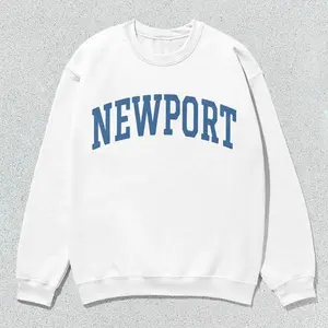 Newport Sweatshirt Collegiate Crewneck Sweater Unisex Blue