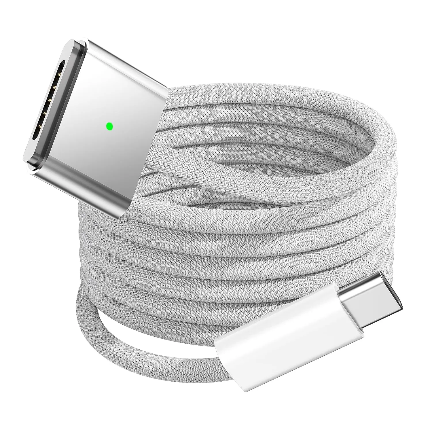 USB-C to Magnetic 3 Charging Cable for MacBook Pro/Air, 140W PD Fast Charging, 6.6FT Braided Charger Cord, Back to School Essentials, Halloween & Christmas Gift