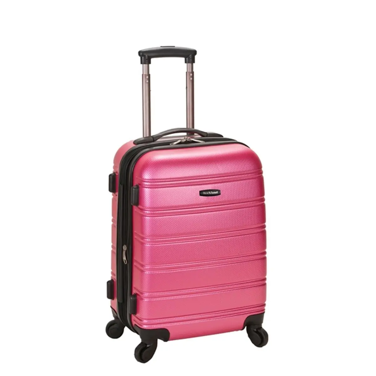 ROCKLAND Melbourne Durable Unisex Adults' 20-Inch Expandable ABS Plastic Carry-On Luggage for Travel Use On the Road, Modern 4-Wheel Luggage with Ergonomic Handle, 20" H X 13" W X 10" D, Spinner Wheels, Weight-Saving, 4 Wheels 360 Rotation