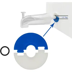 1/2" Copper Pipe Bathtub Spout Back Sealing, Bathroom Finished Wall Protection from Water Leakage, Bath Wall Leaking Prevention Disc Seal (1-Pack)