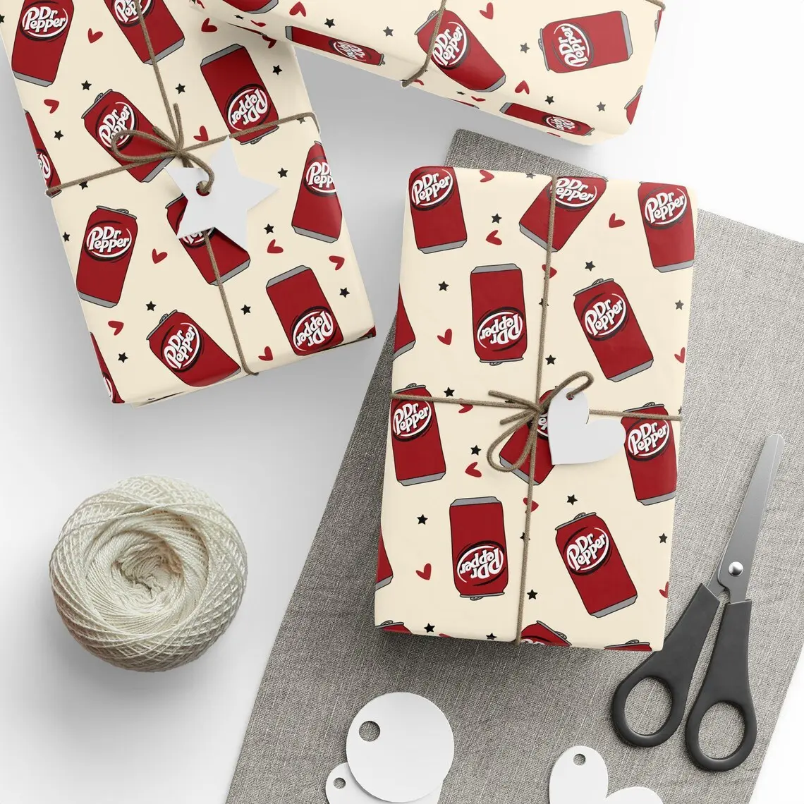 Dr. Pepper Wrapping Paper | Fun and Quirky Soda Can Gift Wrap for Beverage Lovers and Fans