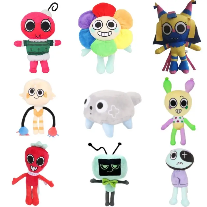 Dandy's World Plush Cute Dandy World Scrap Stuffed Horror Game Goob Pebble Plushie Soft Pillow Doll Kawaii Room Decor Toy Kawaii Stuffed Animals
