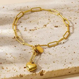 Matching Heart Charm Bracelets