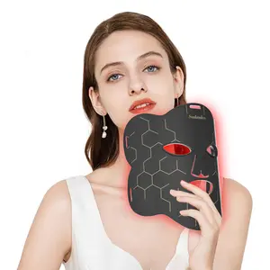 Hottoreak Led Face Mask,Near- Infrared 660nm & 850nmRed Light for Face, Combined WavelengthFor Cordless, 1 Year Warranty, Portable and Rechargeable for Facial Led Mask Skincare at Home and Travel
