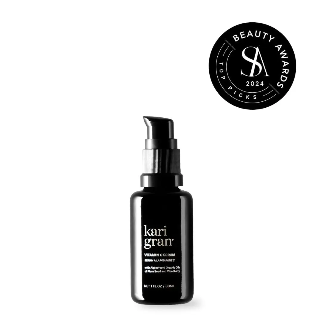 Kari Gran, 10% Vitamin C Serum, Brightening & Hydrating Serum, Organic Antioxidants, Swedish Algae, 1 oz Sea Buckthorn Oils Hibiscus
