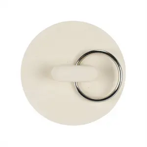 1 1/2in White Rubber Wash Basin Bathtub Plug Sink Plug Drain Pipe Plug Sink Plug Water Plug