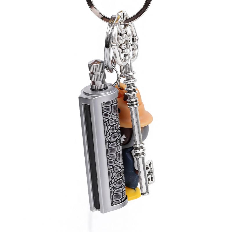 Retro Permanent Match Lighter Gift,Keychain Lighter Classic Refillable Keychain Lighter, 10000 Times Ignition Portable Fire Stick for Camping & Everyday Carry (Fuel Not Included)