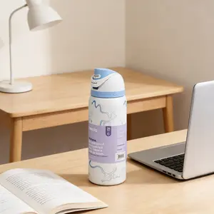 Owala Insulated Water Bottle Ribbon Blue 24oz - Keeps Beverages 24 Hours Warming Time - Ideal for Work Gym or Outdoor Activities  candy  coated valentine daily life