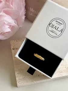 Wheat ✧ Stackable Gold Tone Open Ring