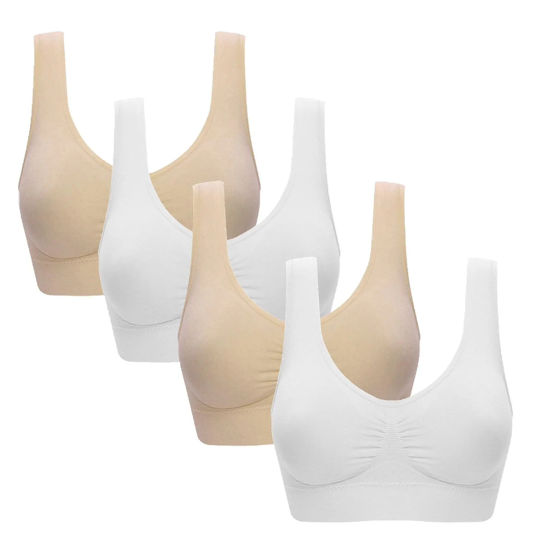 4 Pack:white*2 Beige*2