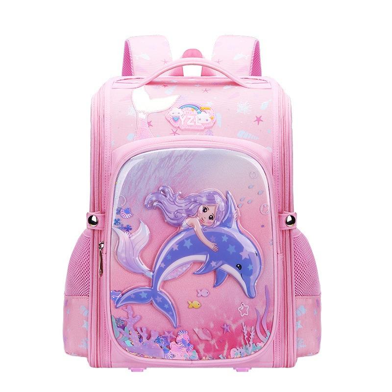 1 Piece Fantasy Princess Dinosaur Cartoon Backpack, Comfortable School Backpack, Casual Outdoor Bag, Anime Style School Bag