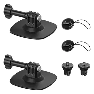 Flexible Adhesive Mount Compatible for Insta360 Helmet Mount X5 X4 X3 Ace Pro for Go Pro Hero Action Camera Base Kit for DJI Osmo Action Sports Camera Accessories (2Pcs)