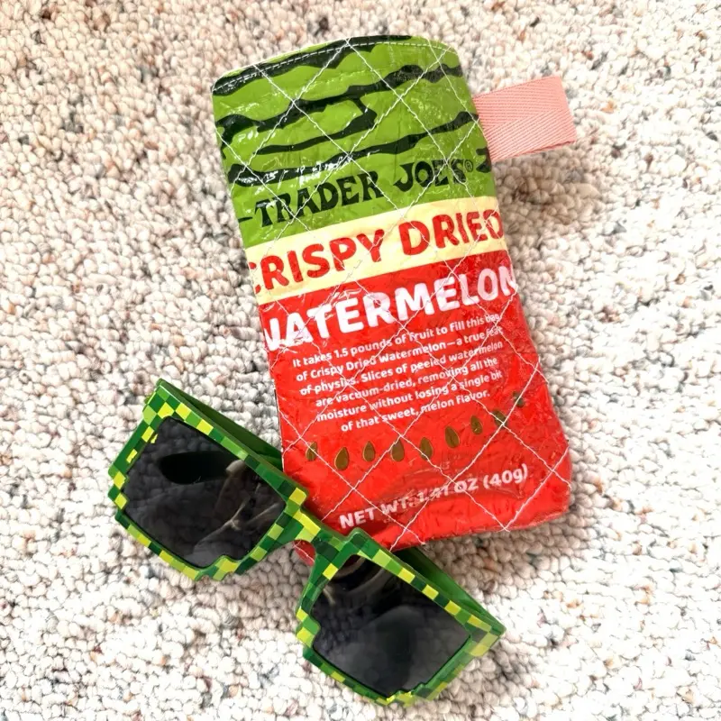 Upcycled Trader Joe’s The Melon-aire Watermelon Clutch