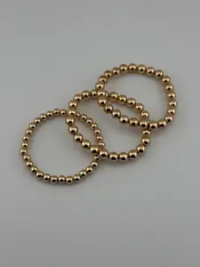 Gold Beaded Bracelet, Ball Bracelet, with Clasp, Adjustable Length Gold-Tone Beaded Bracelet, Lightweight and Durable bracelet bracelet  dots tiffany  bracelet