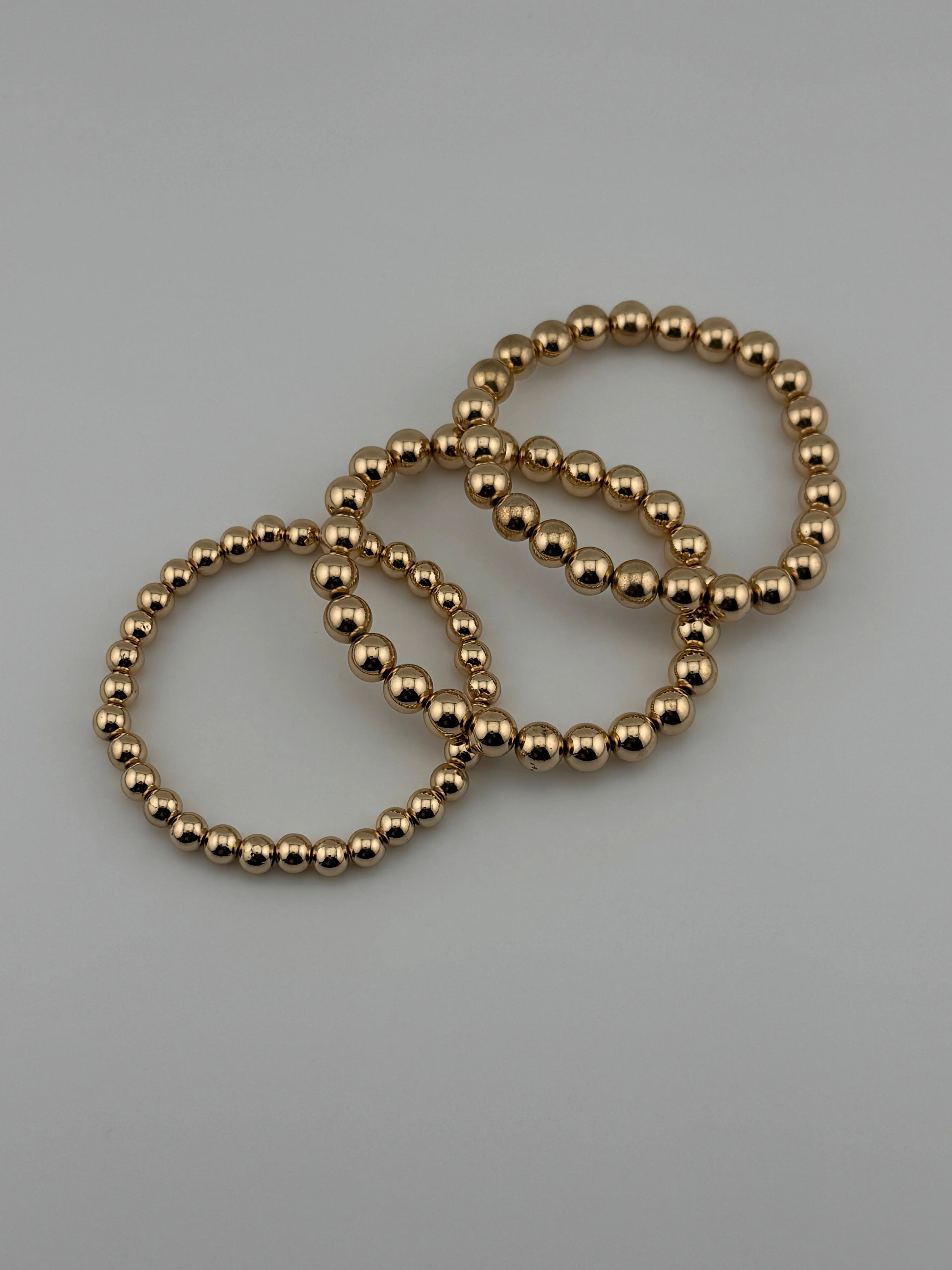 Gold Beaded Bracelet, Ball Bracelet, with Clasp, Adjustable Length Gold-Tone Beaded Bracelet, Lightweight and Durable bracelet bracelet  dots tiffany  bracelet
