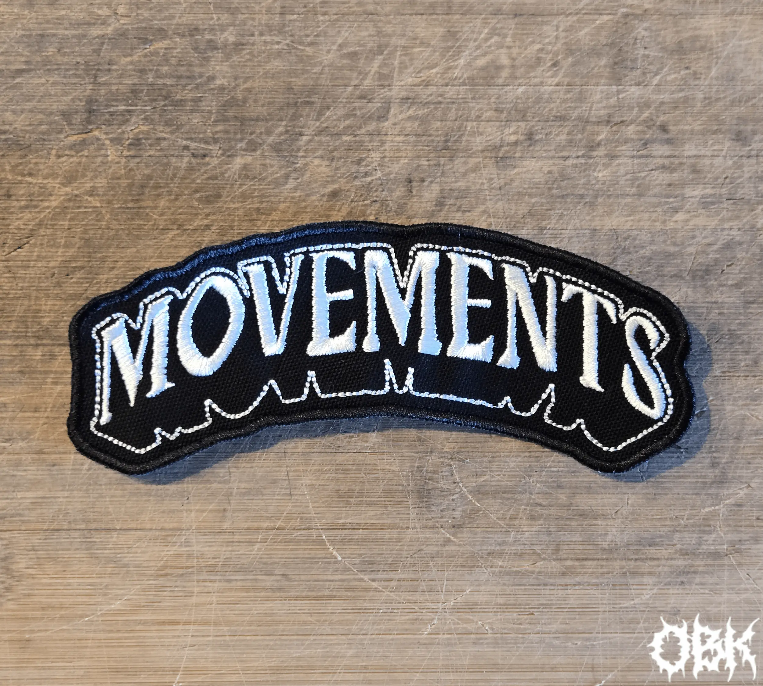 Movements Patch  Embroidered Canvas Patch - Multiple Sizes, Iron On, Velcro for bags, clothing