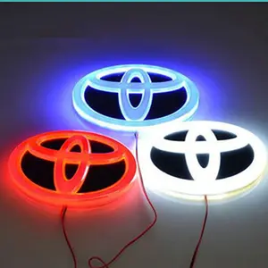 Suitable for 4D Toyota front grille emblem lights, modified emblem lights for Corolla and Camry, front and rear emblem lights