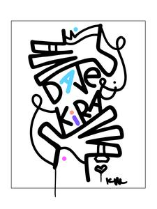 1-2 Names : ORIGINAL CUSTOM DRAWN ART by Kenton Hoppas trimmed to 24” x 30” Poster Artistic Decor Matte