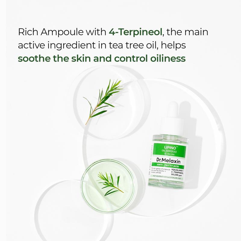 [Dr.Melaxin Official] Lipino Anti-Fatty Acid Oil Ampoule | Troubled, Oily skin, 4-terpineol(main ingredient in tea tree oil) | Korean Cosmetics