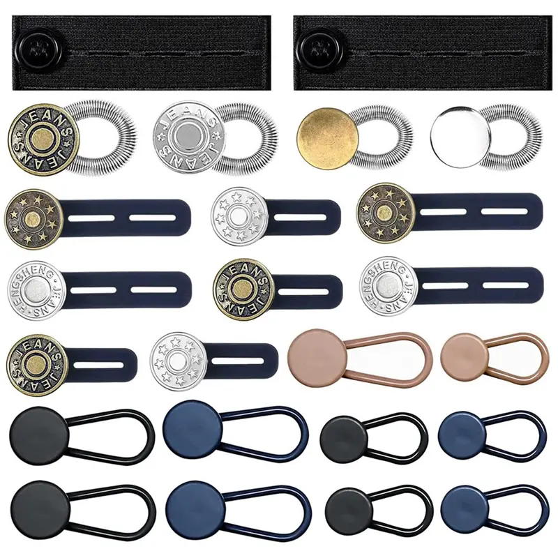 Women's Pants Button Waistband Extenders - Fit, Affordable, Convenient, Durable Elastic Extenders with Button Closure, 6 Flexible Adjustable Sizes (Automotive & Motorcycle Car Repair Assembly/Disassembly Tool Accessory)