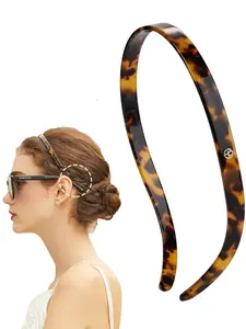 Women's Glasses Headband, No Pressure Anti-Slip Fashion Thin Hair Band, Tortoiseshell Color, Stylish Women's Hair Accessory