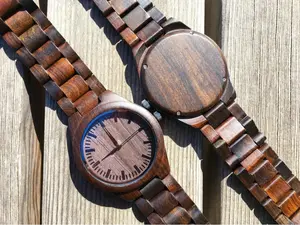 Engraved Wood Watch for Men - Wooden Anniversary Gift for Him Husband Boyfriend - Birthday Present - Unique Timepiece