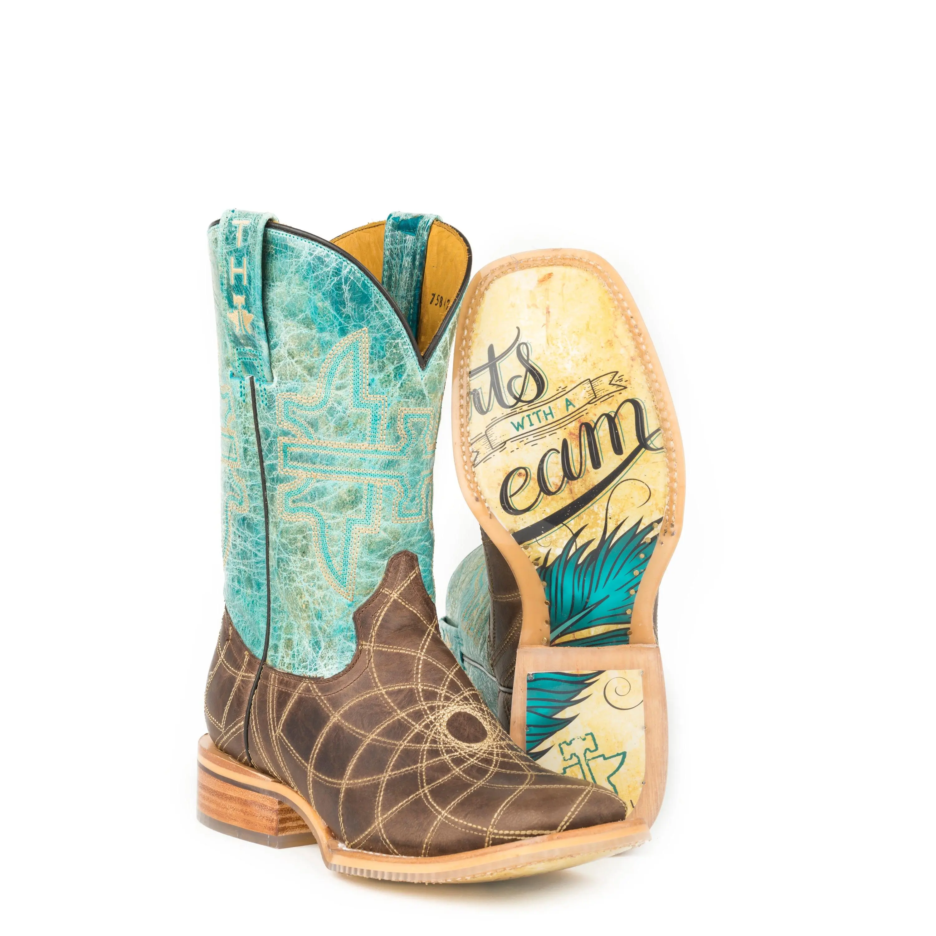 Women's Tin Haul "Dream Catcher" Western Square Toe Boot