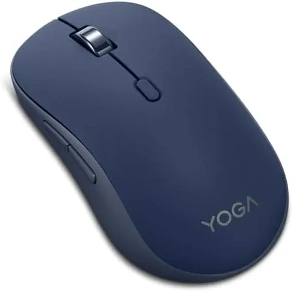 Lenovo Yoga Bluetooth Silent Mouse, 3 Level DPI Adjustment, 36 Month Battery Life, Bluetooth 5.3, 3 Device Paring, Whisper Quiet, Programmable Buttons, Smooth Finish -Cosmic Blue