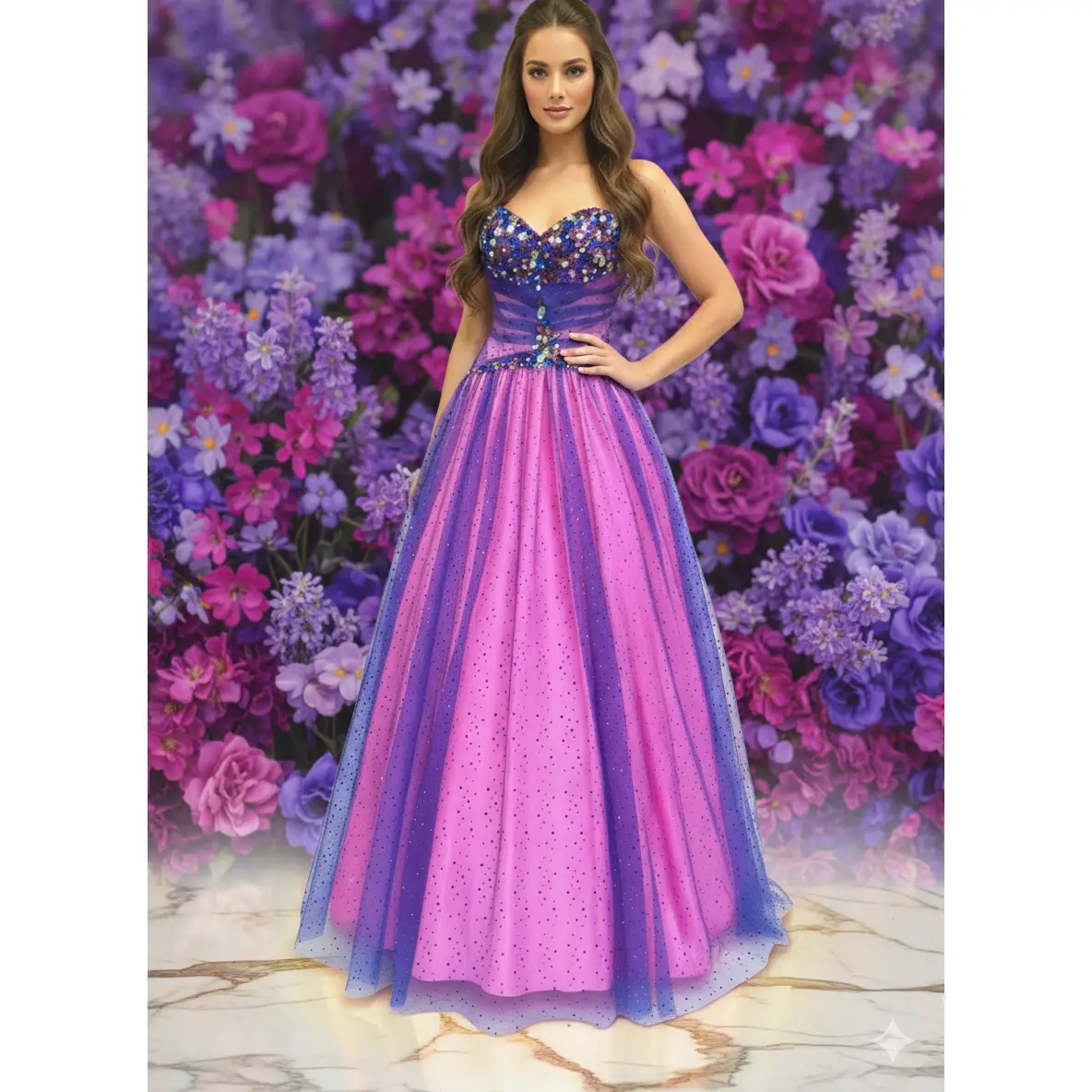 Sweet Pink/Purple Ball Gown