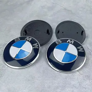 New 2Pcs 74mm/82mm 50th anniversary car Front Hood Emblem Trunk Rear badge logo for mini BMW E46 E39 E36 E87 E90 E91 F20 X3 X5