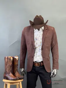 Men's Chocolate Brown Gamuza Suede Blazer - PLATINI, BLZ8859 Men's Chocolate Brown Gamuza Suede Blazer - PLATINI, BLZ8859