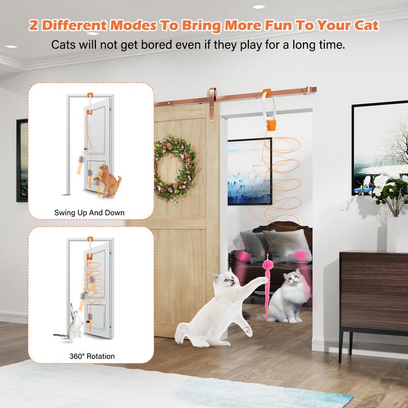 HAPPYCODE Electric Cat Teaser with Remote, Interactive Pet Toy, Rechargeable Door Clip Design, Dual Modes --- 360° Rotation and Irregular Jumping, Stimulates Mind & Body,cat toys, cat stuff Bird cat stuff cat toys,Christmas gifts,Interactive Cat Toy HAPPYCODE Electric Cat Teaser with Remote, Interactive Pet Toy, Rechargeable Door Clip Design, Dual Modes --- 360° Rotation and Irregular Jumping, Stimulates Mind & Body,cat toys, cat stuff Bird cat stuff cat toys,Christmas gifts,Interactive Cat Toy